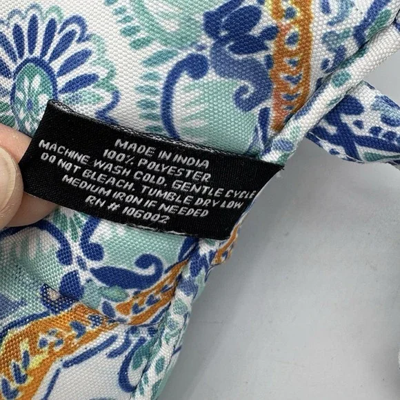 Nicole Miller Home Pillows Square Decor with Chair Ties 15"x15" Teal Set of 2 - Picture 3 of 11